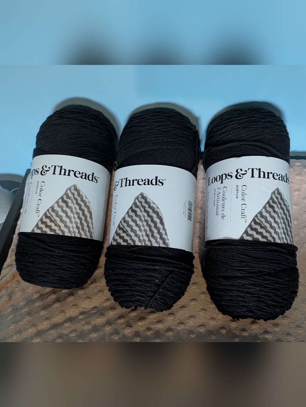 Black Yarn - 3-Skeins
